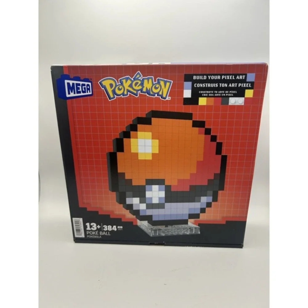 New MEGA Pokemon Pixel Art Poke'‎ Ball 384 Pieces 13+ Unopened